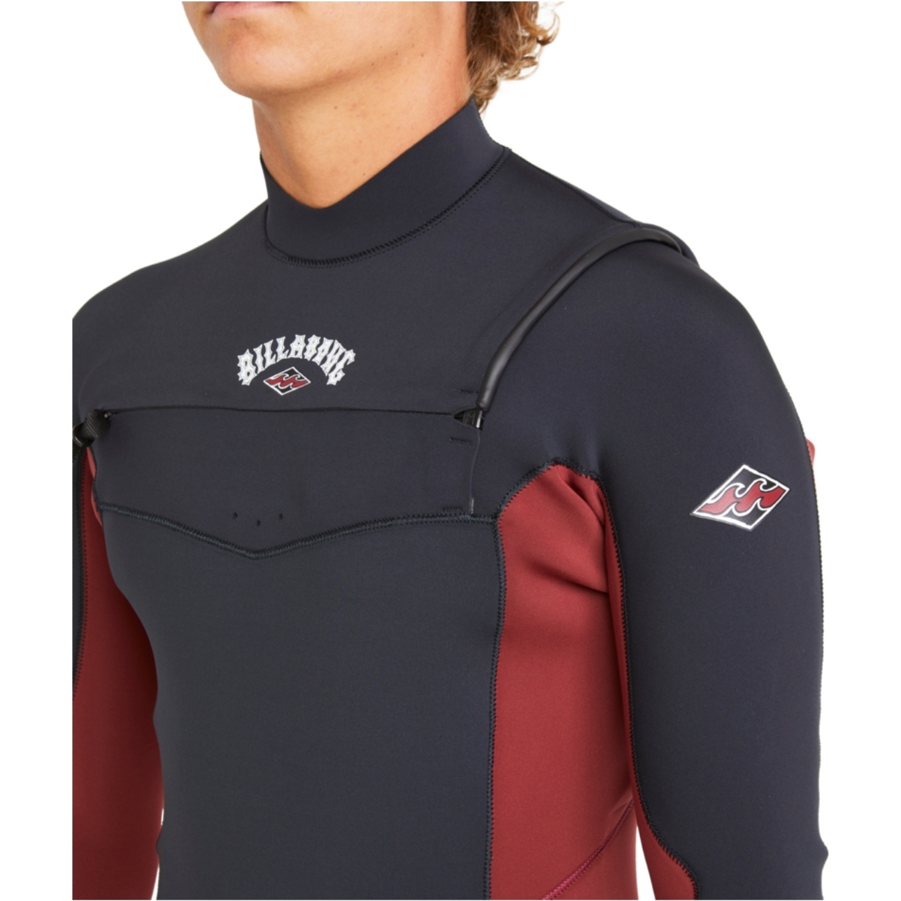 2025 Billabong Herre Absolute Naturlig 4/3mm Våddragt Chest Zip ABYW100258 - Burnt Henna